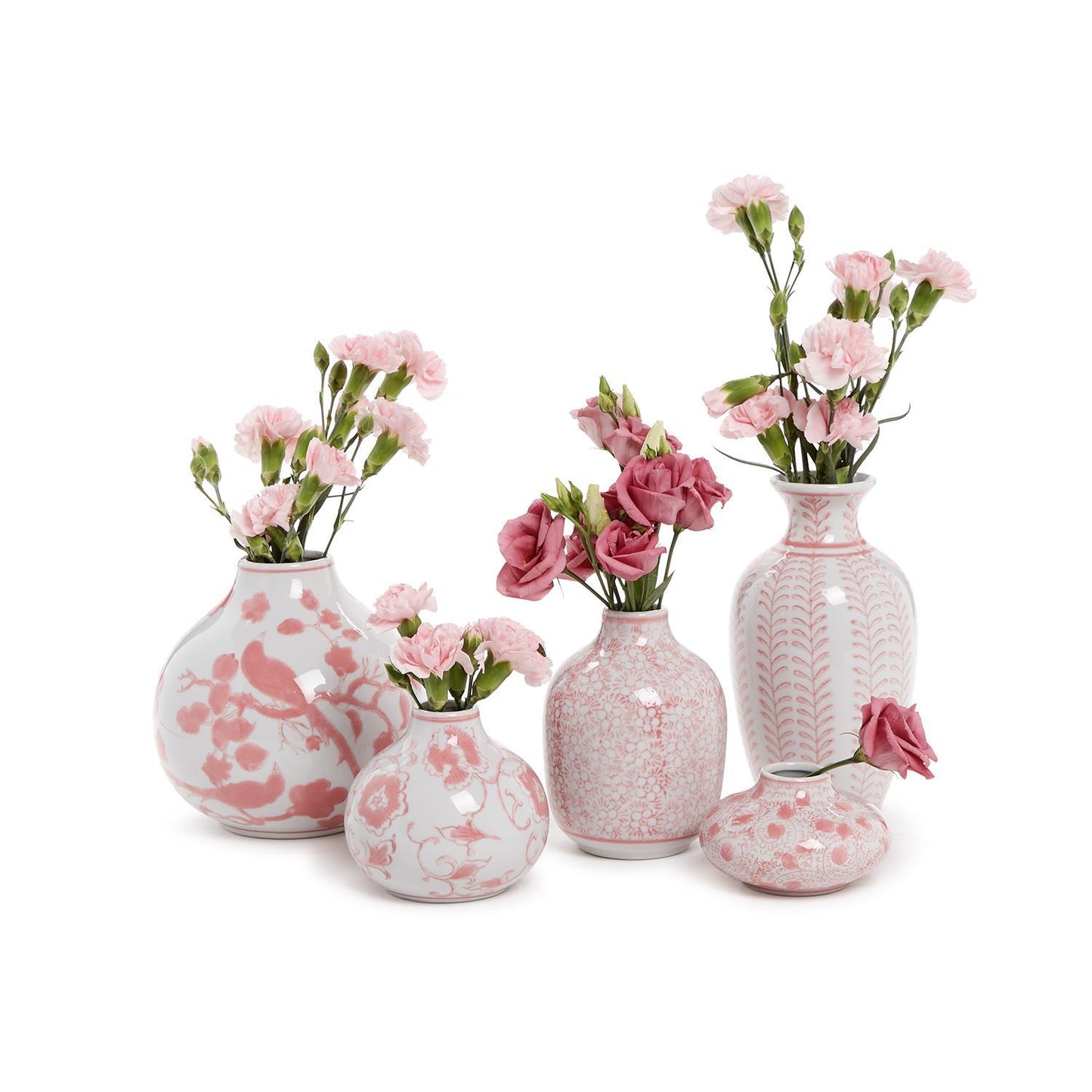 Pink Chinoiserie Vases