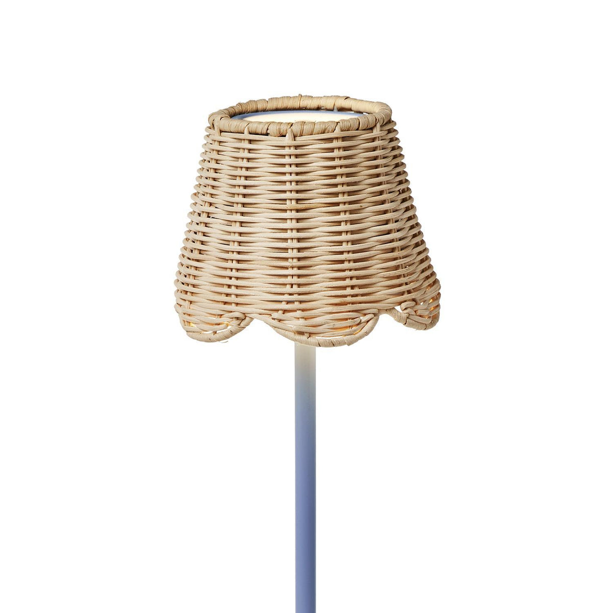 Rattan Lamp Shade with Scalloped Edges