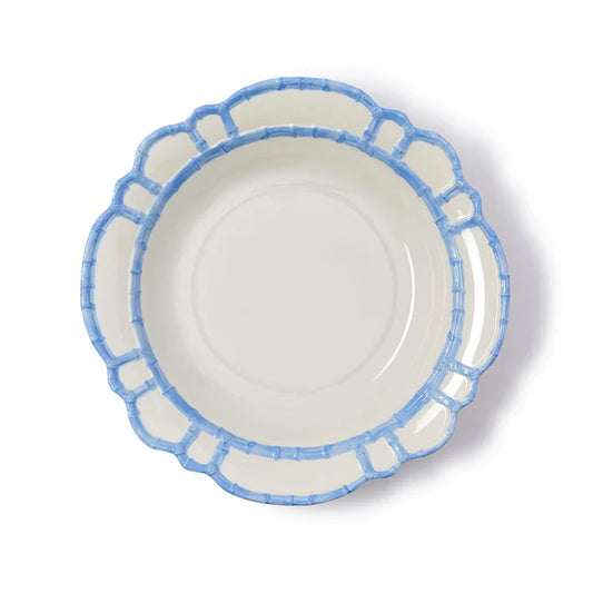 French Blue Bamboo Salad Bowl