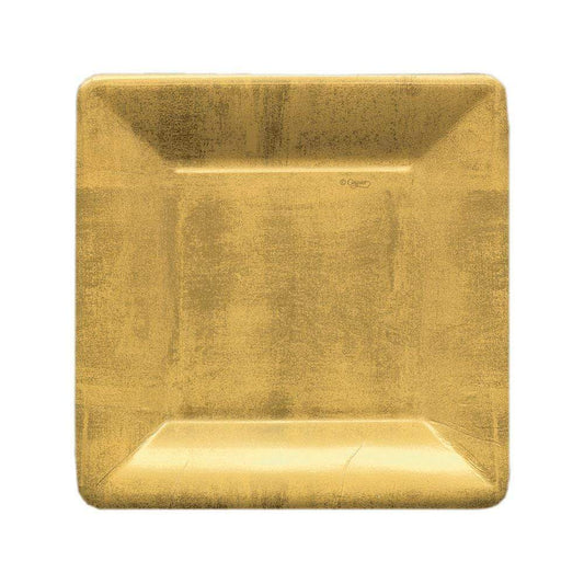 Gold Leaf Sq Salad/dessert Plates Square
