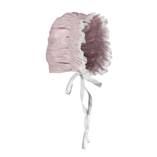 Girls Smocked Lace Bonnet