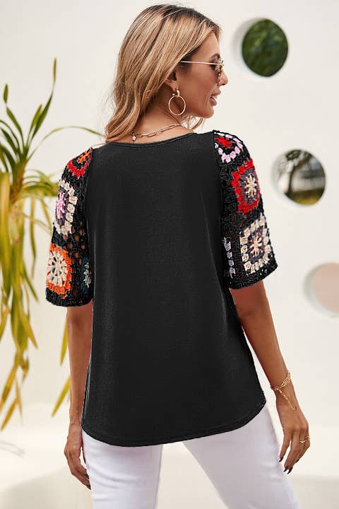 Crochet Short Sleeve Top
