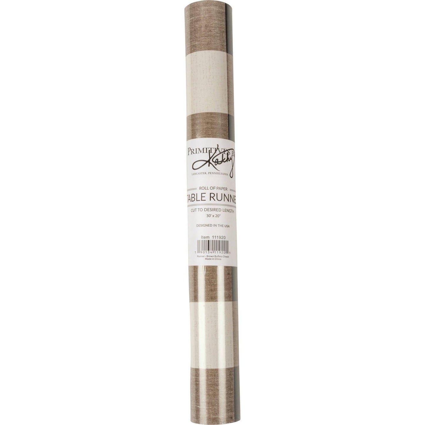 Brown Buffalo Check Paper Table Runner