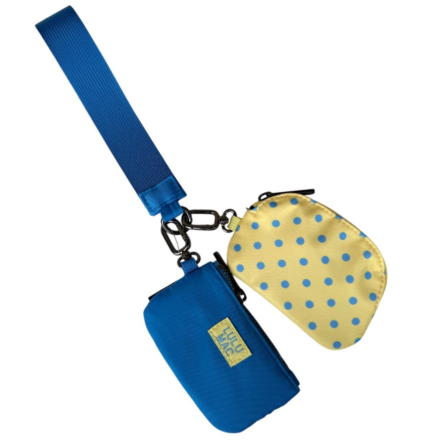 Lulu Mac Butter Yellow Blue Wristlet Set