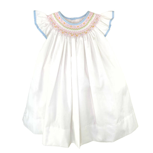 Dress with Multicolored Bishop Smocking
