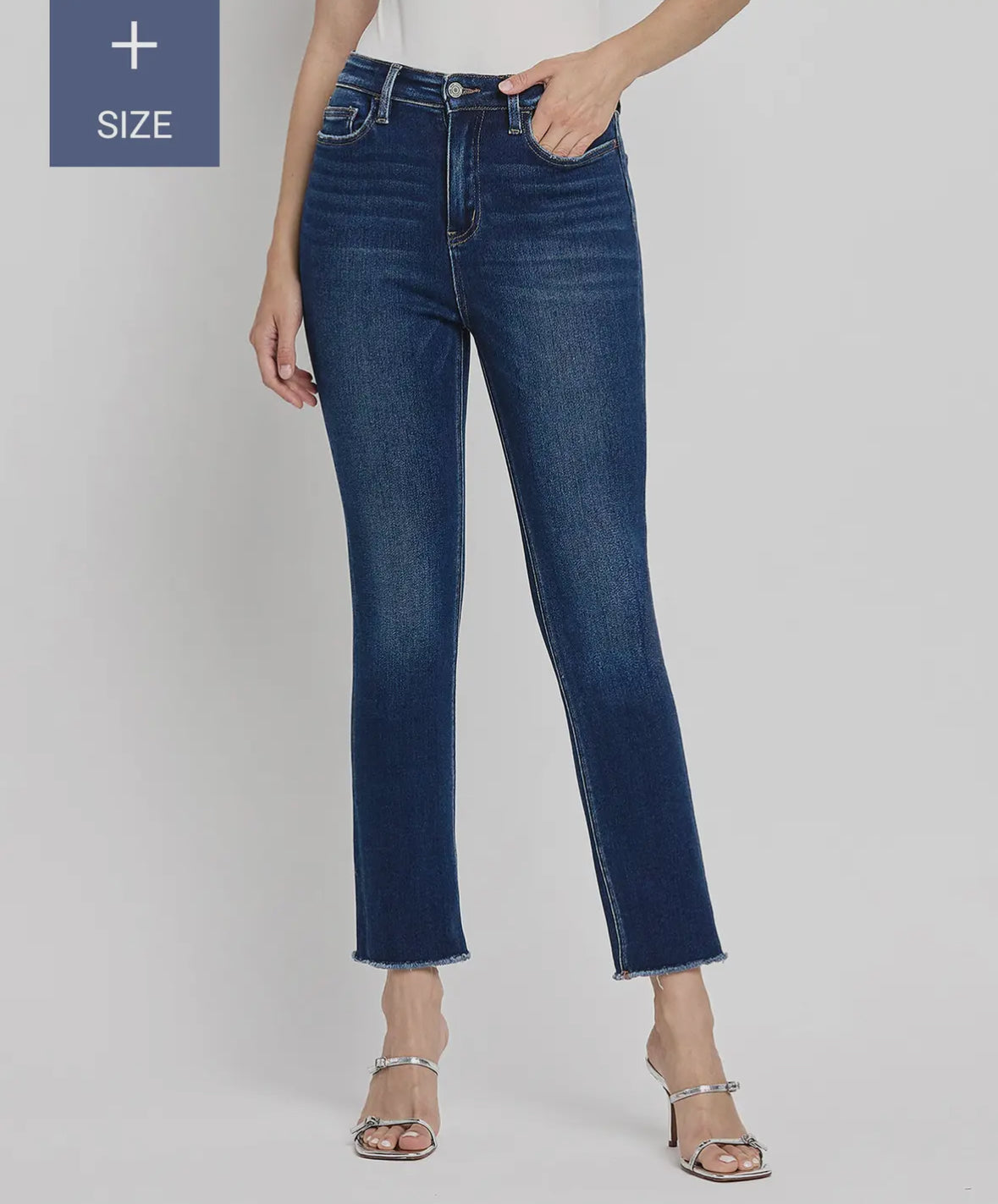 Jeanne Plus Size- Super High Rise Slim Straight Jeans