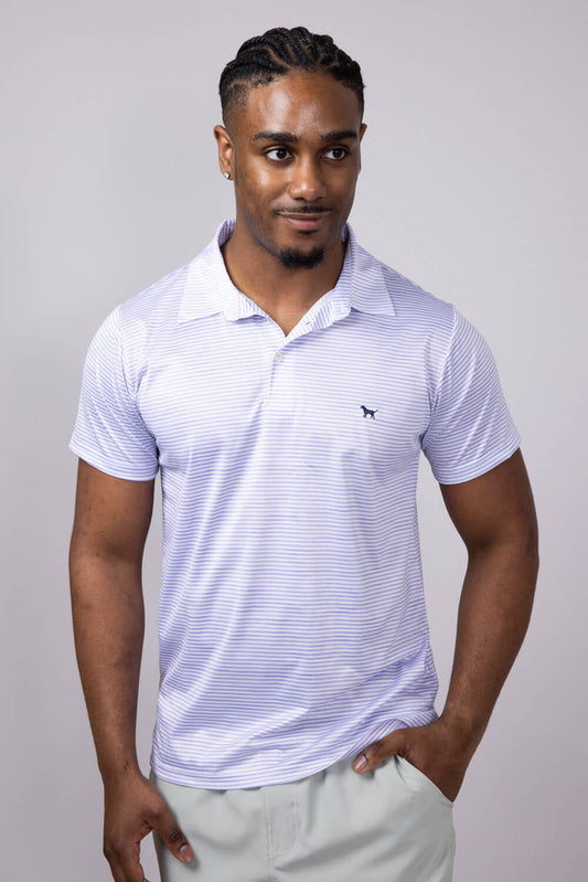 Stripe Pattern Polo - Purple Stripe