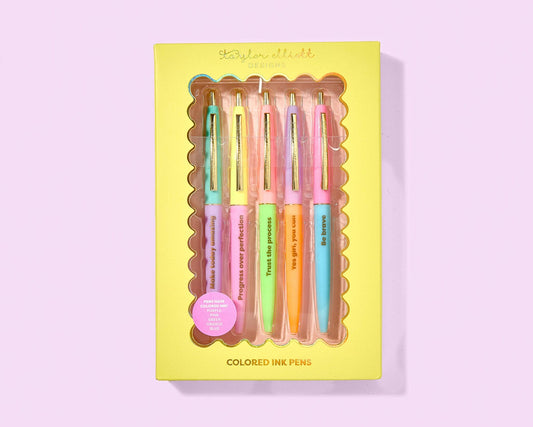 Pen Set - Motivational - Affirmations - 5 Piece Set