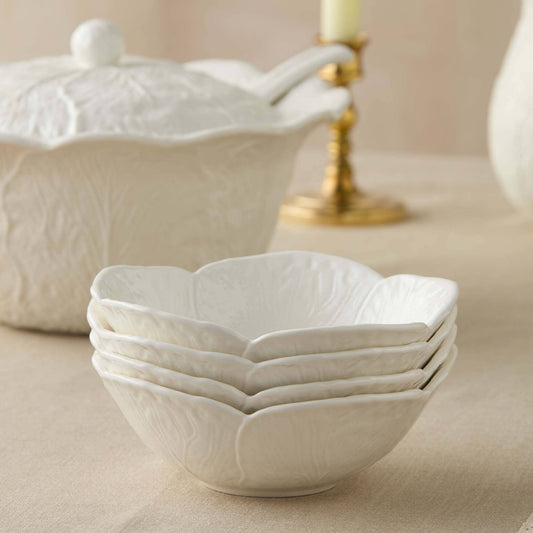 Le Jardin White Cabbage 3-D Cereal Bowl 8 in