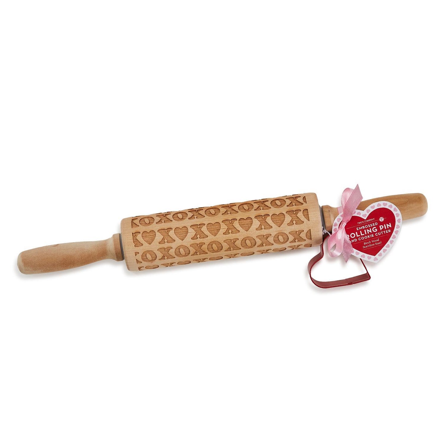XOXO rolling pin w/ heart cookie cutter