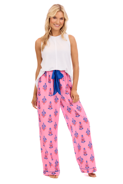 Pink Floral Pajama Shorts