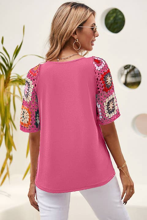 Crochet Short Sleeve Top