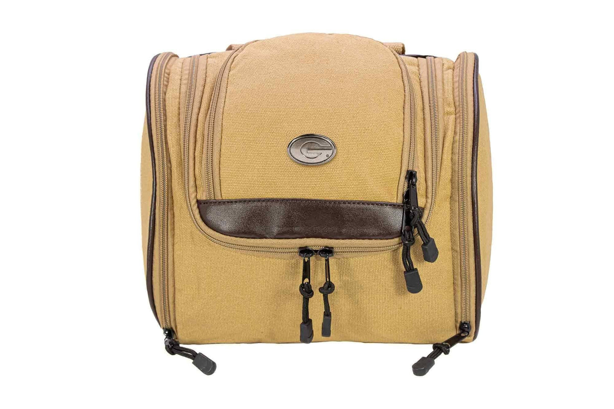 Georgia Bulldogs Men's Khaki Hanging Toiletry Bag.