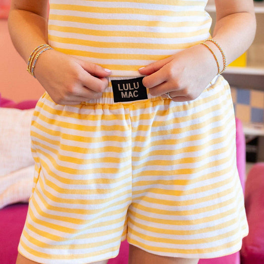 Lulu Mac Yellow Striped Shorts