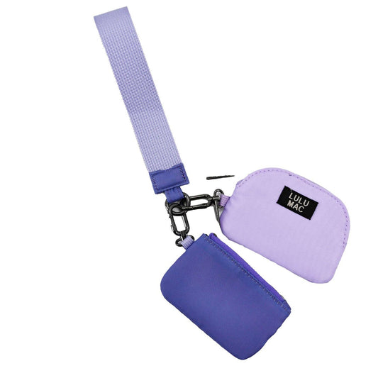 Lulu Mac Purple Wristlet Wallet Set