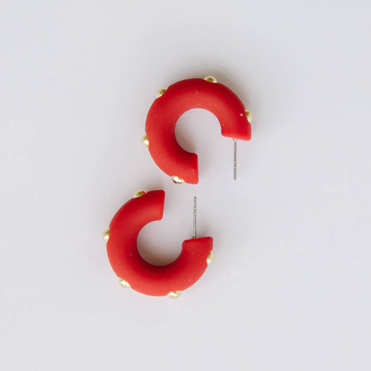 Earrings Candace Small Red
