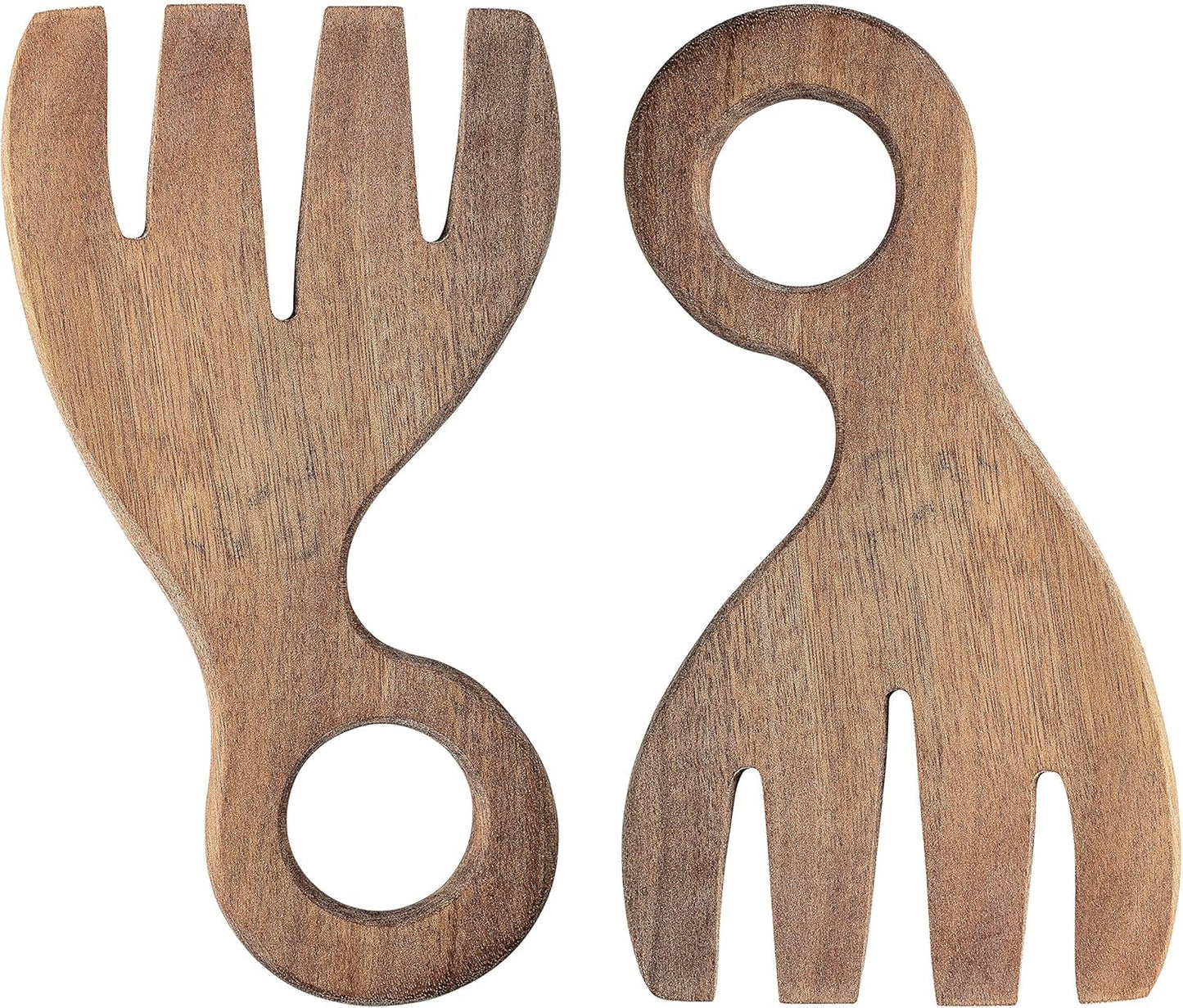 Bloomingville Wood Salad Servers Brown
