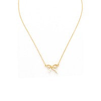 Cain Gold Pearl Bow Necklace Meghan Browne