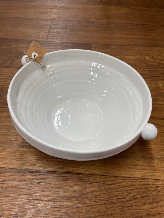 White Stoneware Bowl