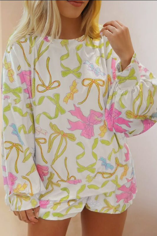 Bow Pajama Lounge Set