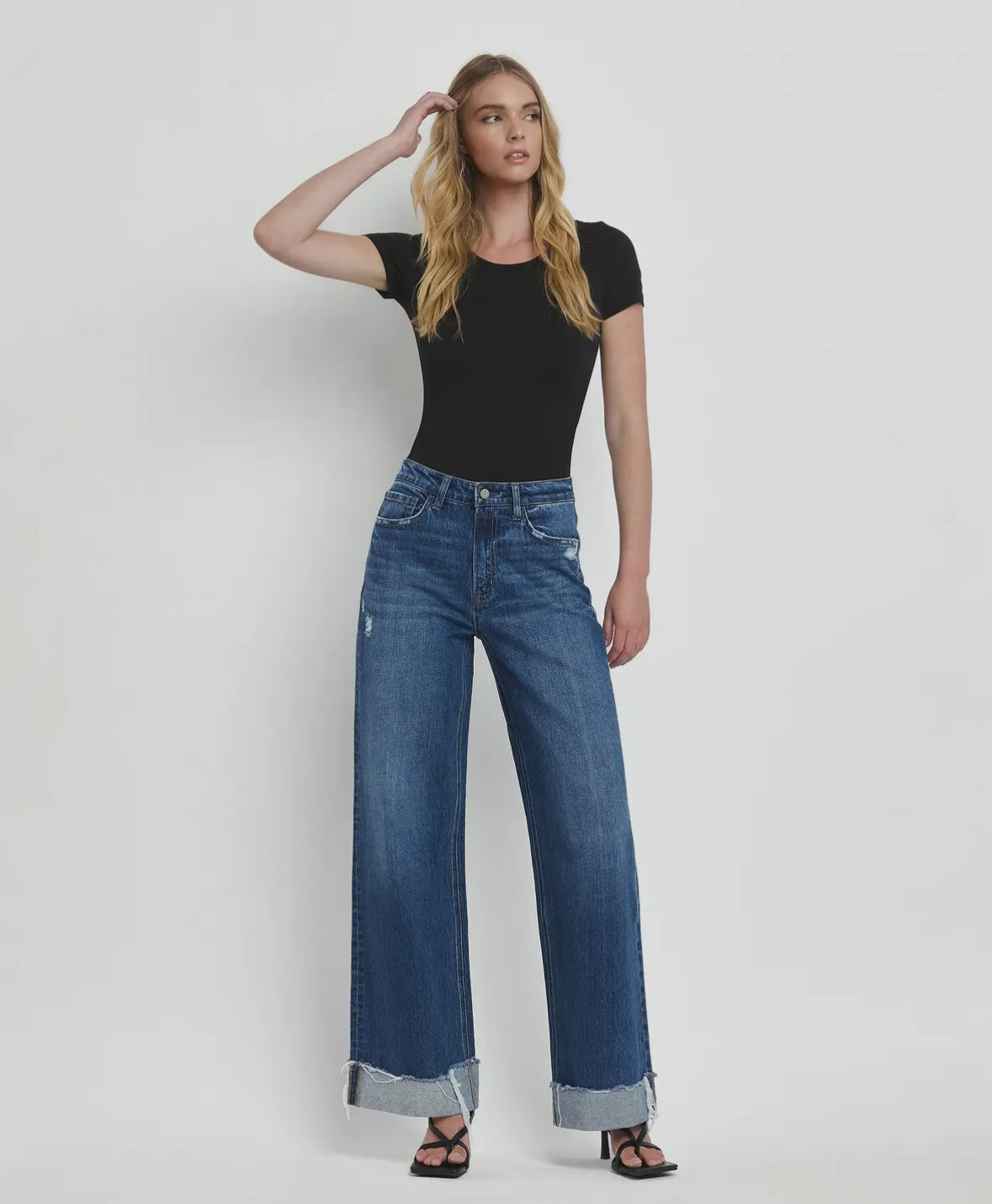 Kris - Super High Rise Cuffed Baggy Wide Leg