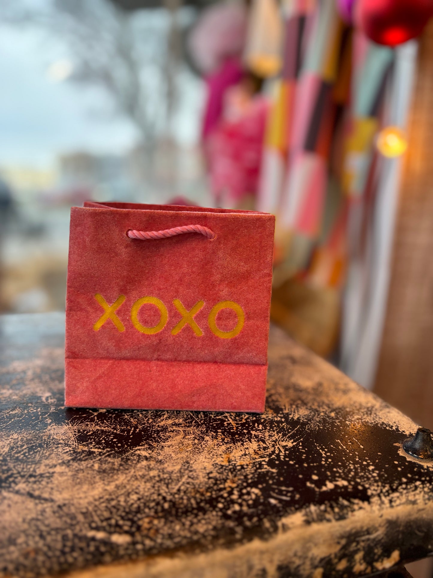 Flocked Converation Heart Gift Bags
