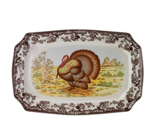 Woodland Rectangular Platter 17.5 Inch, Turkey