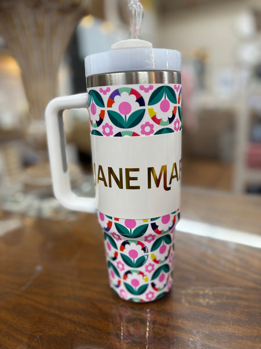 Bloom 30 Oz. Tumbler With Straw and Handle
