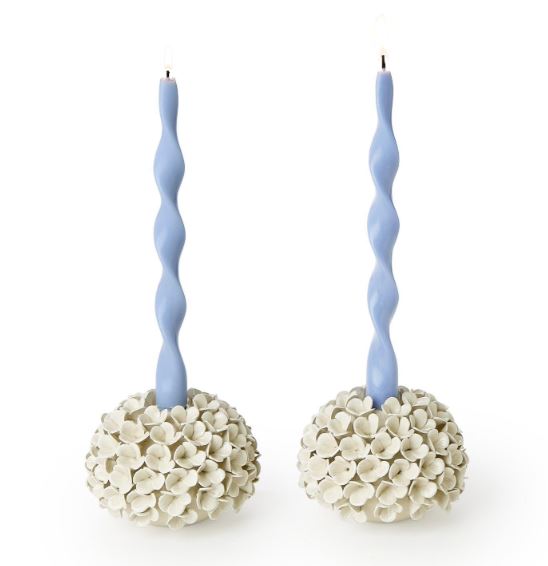 Hydrangea Flower Bud Vases - White