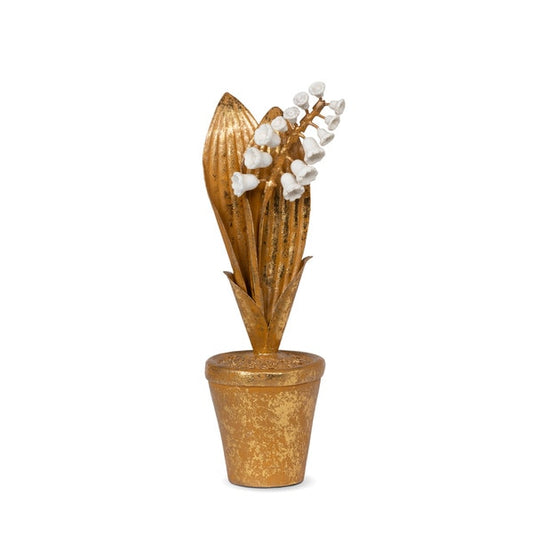 Hand Embossed Potted Lily of the Valley
