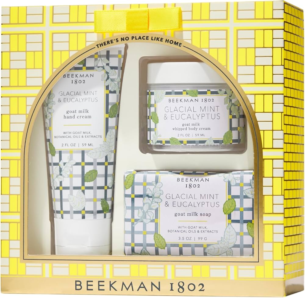 Beekman 1802 Glacial Mint & Eucalyptus Lotion, Soap, and Whipped Body Cream Set