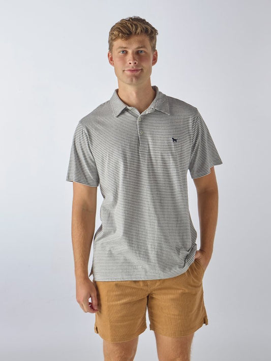 Stripe Pattern Polo - Gray Stripe