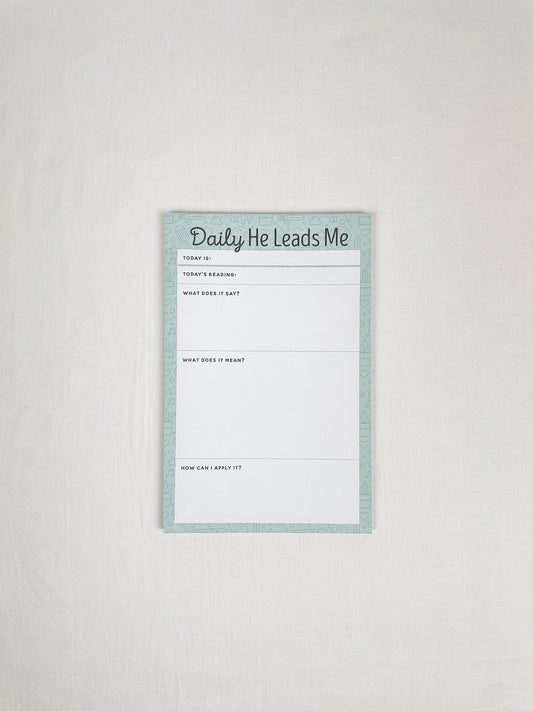 Daily He Leads Me Notepad