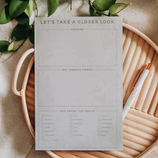 Let’s Take A Closer Look Notepad