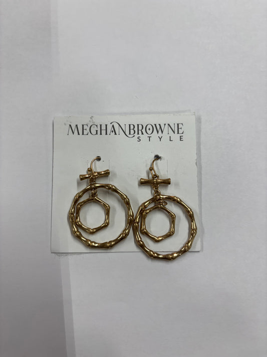 Gold Double Cirlcle Dangle Earrings Meghan Browne