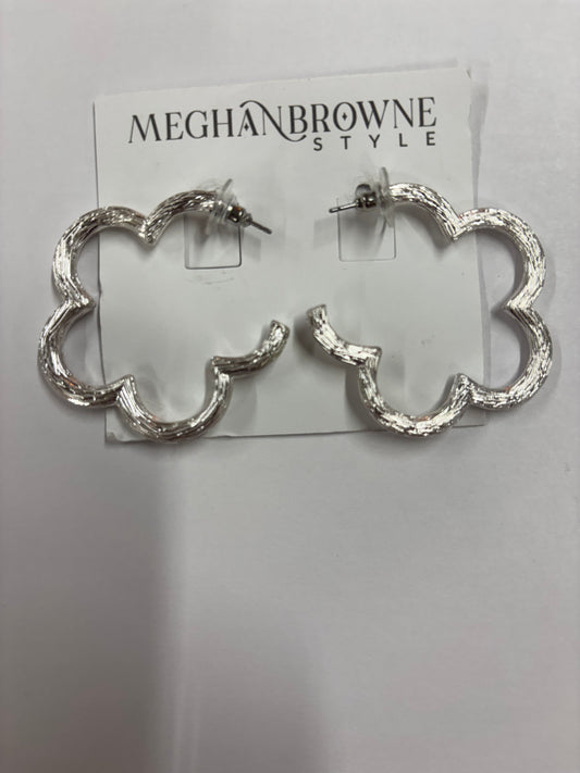 Silver Flower Hoops Meghan Browne