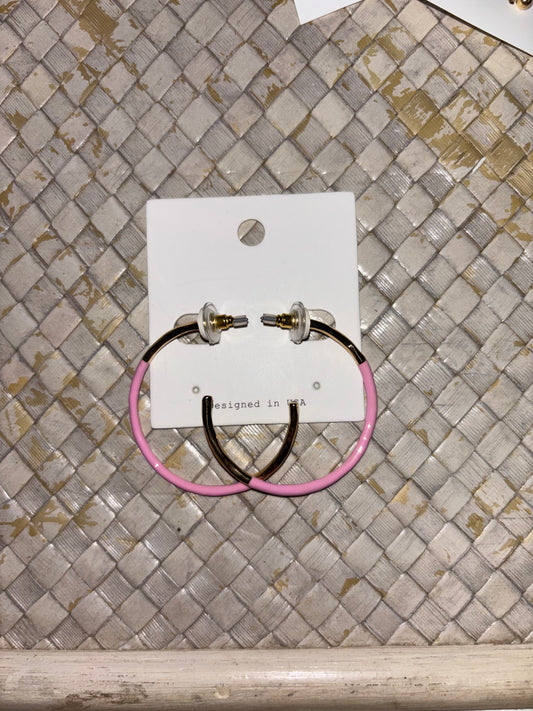 Colorful Gold Hoops