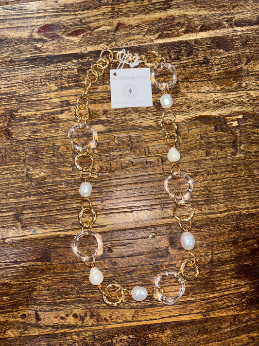 Dane Gold Pearl Meghan Browne Necklace