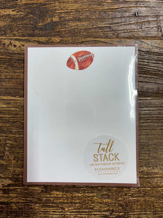 Football Tall Stack 100 Text Weight Notepad