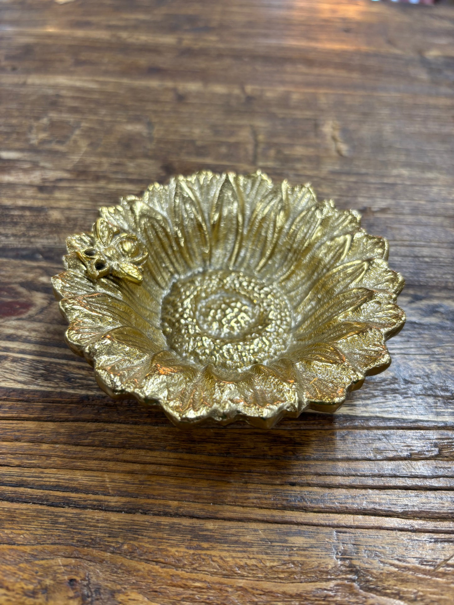 Sunflower Dish With Bee