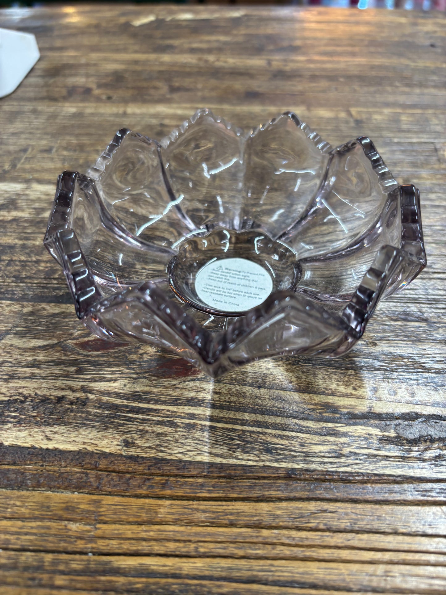 Pressed Glass Tealight Holder