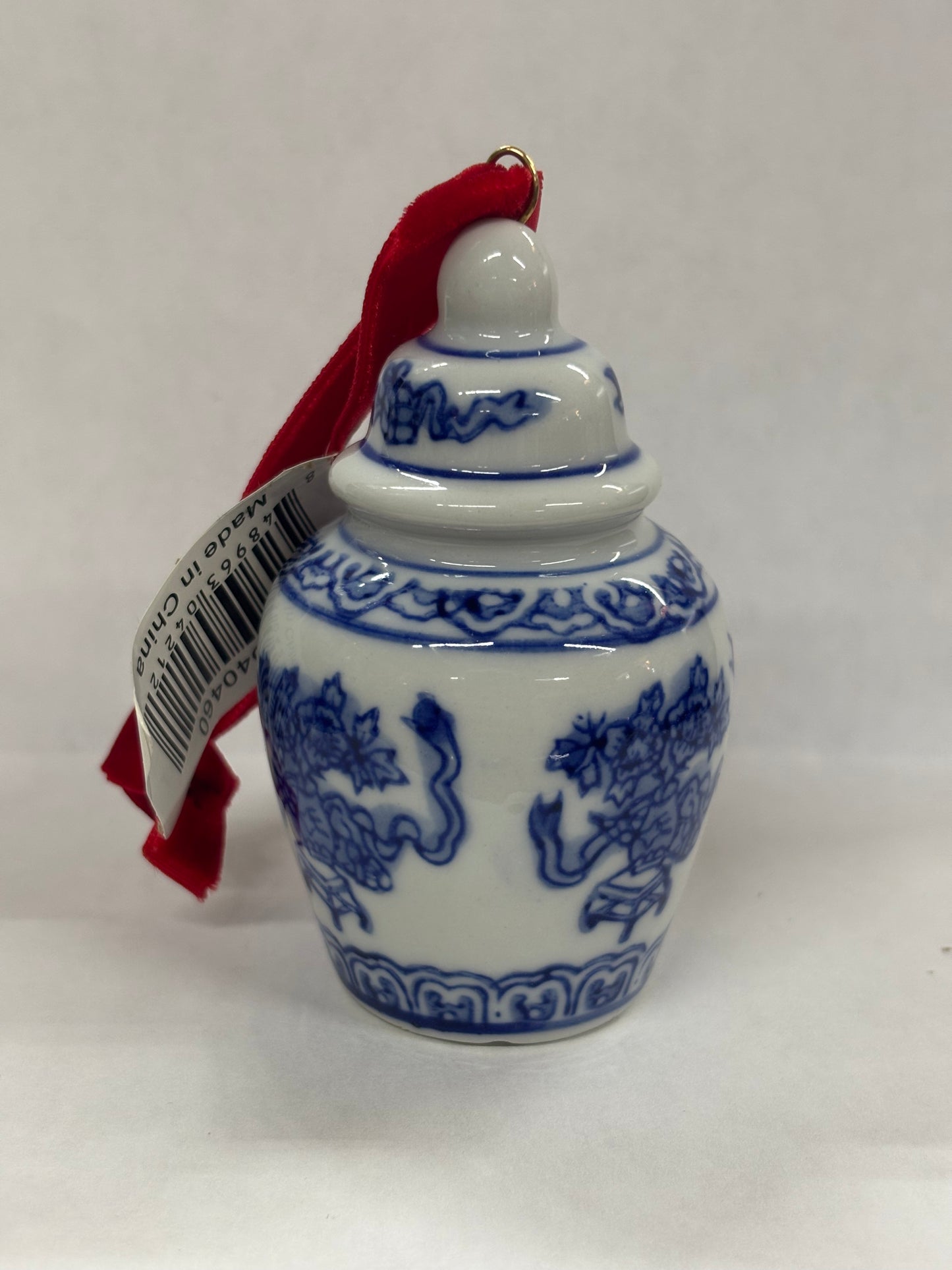 Chinoiserie Ginger Jar Ornaments with Red String