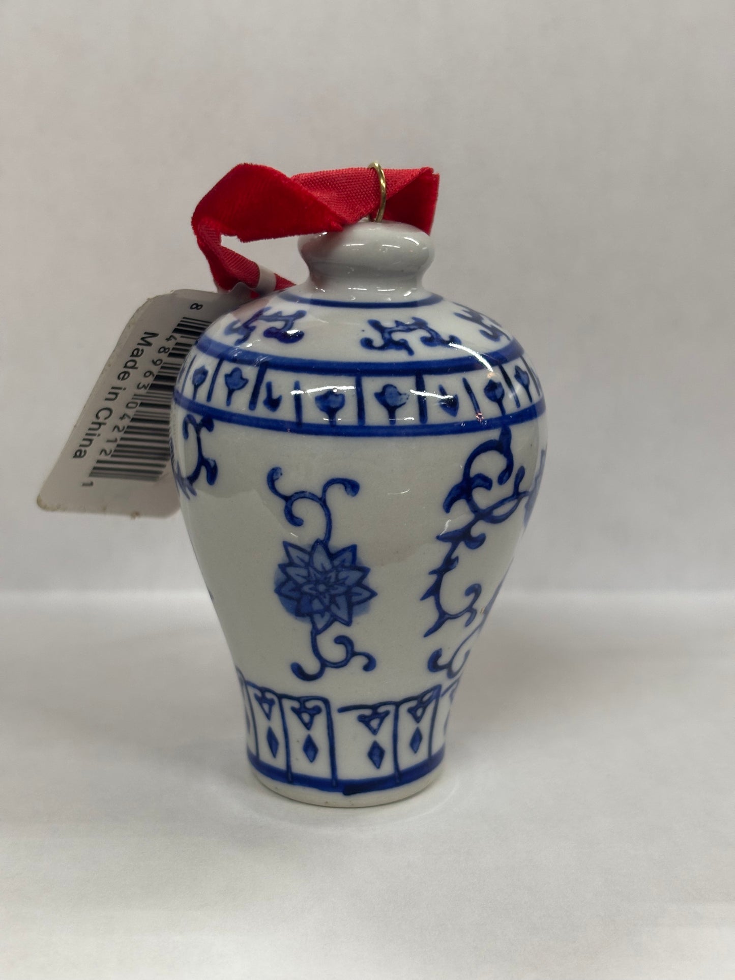 Chinoiserie Ginger Jar Ornaments with Red String