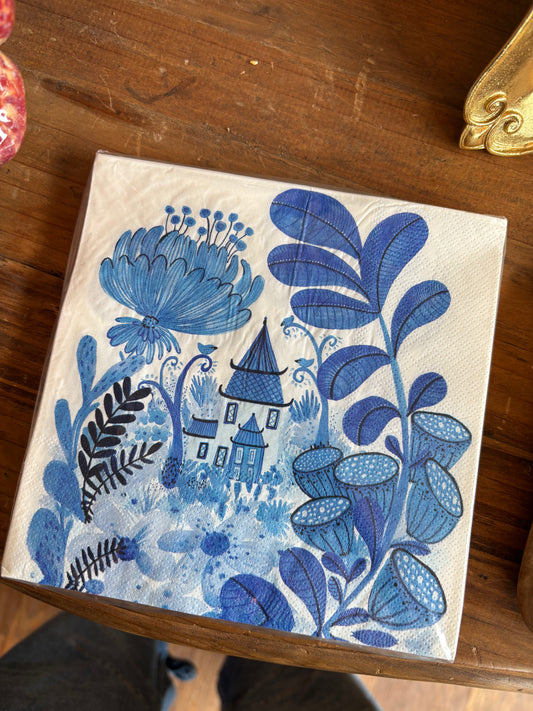 Blue and White Cottage Napkins