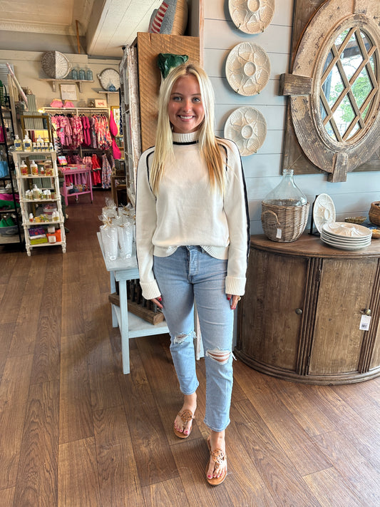 B&W Turtle Neck Sweater