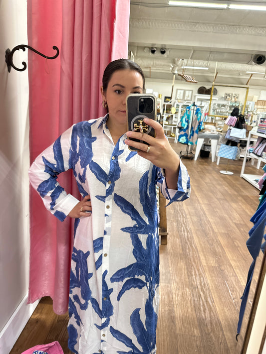 Bohemian Maxi Dress - Blue