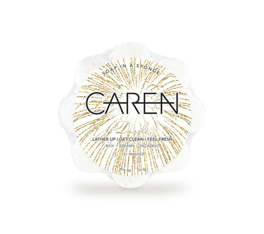 Caren Shower Soap Sponge- Dazzle - White