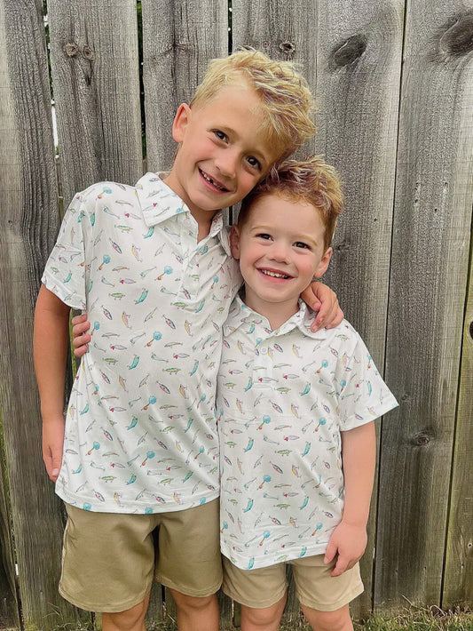 Boys Fishing Performance Polo