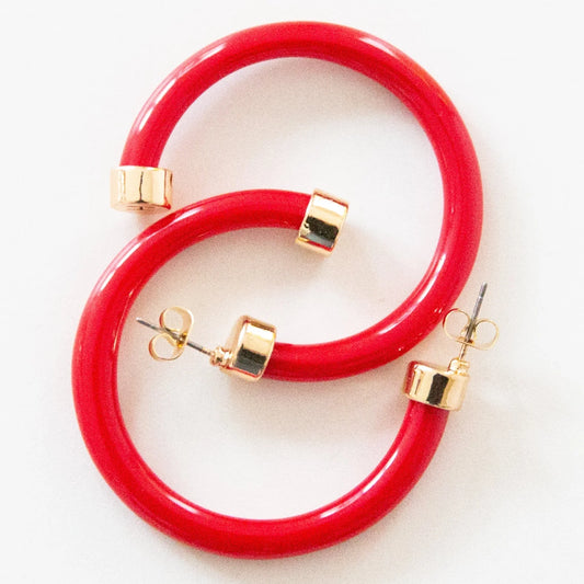 Red Midi Hoo Hoops