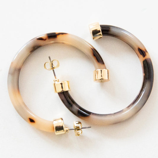 Tortoise Shell Midi Hoo Hoops